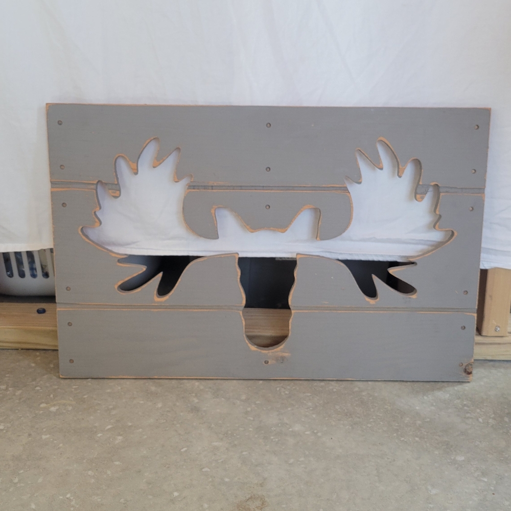 Hobby Lobby Gray and Black Moose Wall Art